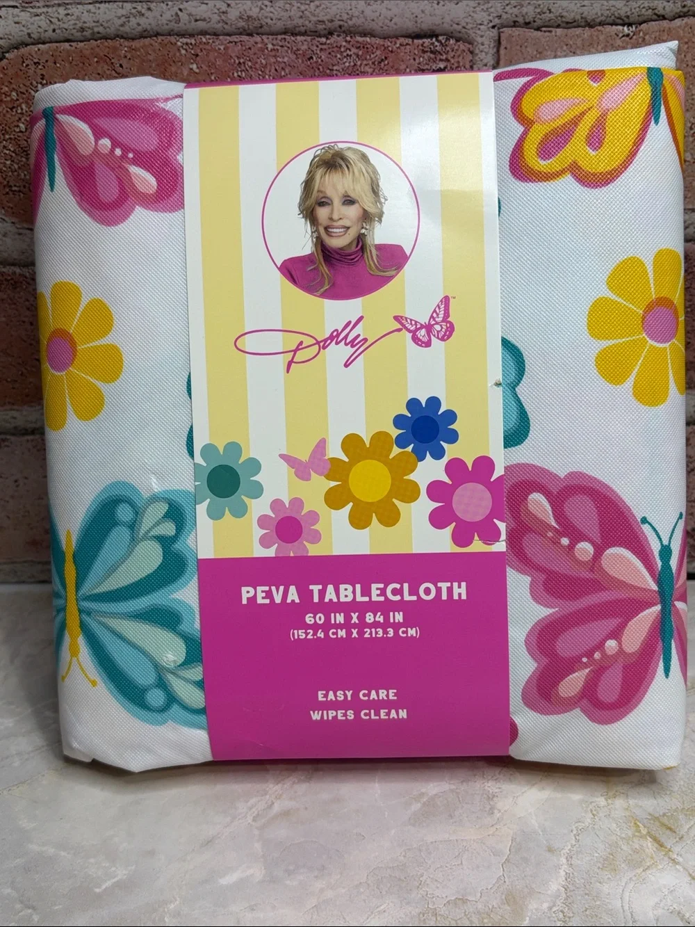 Dolly Parton Floral & Butterfly PEVA Tablecloth